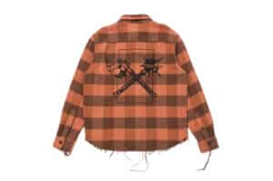 SONGAADON Cold Weapon Check Shirt Amber Back View