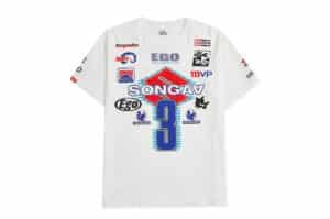 SONGAADON EGO Racing Element Print Tee White Front View