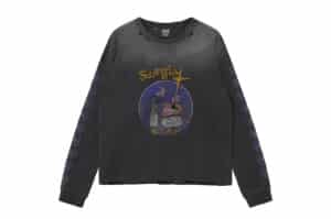 SOULDIVE Dragon Ball Long Sleeve Tee Faded Black Front View
