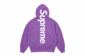 Supreme Satin Appliqué Hooded Sweatshirt (FW25) Violet