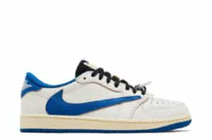 Air Jordan 1 Retro Low OG SP Fragment x Travis Scott Sail Military Blue