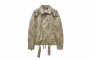 Matin Kim Faux Leather Belted Rider Jumper Beige JP041