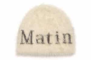 Matin Kim Matin Hairy Knit Beanie Light Beige BN002
