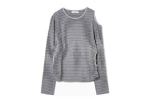 Millo-Archive-Cut-Out-Stripe-Long-Sleeve-Tee-Melange-Gray