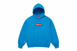 Supreme Box Logo Hooded Sweatshirt (FW25) Cyan