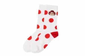 A Few Good Kids x Fujiya Peko Socks White Front View