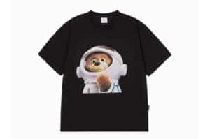 ADLV AC Bear Baby Face Astronaut Tee Black