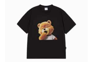ADLV AC Bear Baby Face Yawn Tee Black