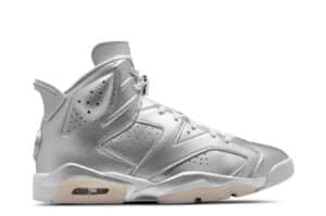 Air Jordan 6 Retro PSG Paris Saint-Germain Silver Front View