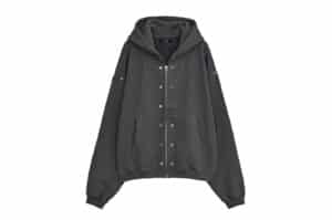 DIAGONAL 25FW Hardware Embellished Hoodie Dark Grey