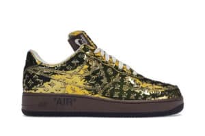 Louis Vuitton Nike Air Force 1 Low By Virgil Abloh Metallic Gold