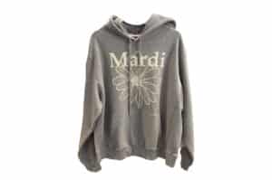 Mardi Mercredi Flowermardi Oversized Hoodie Grey Ivory