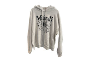 Mardi Mercredi Flowermardi Oversized Hoodie Oatmeal Black
