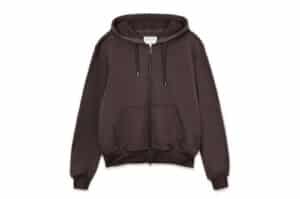 Matin Kim Back Logo Glitter Hoody Zip-Up Brown (W) JP032