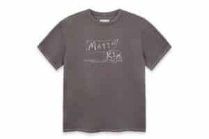 Matin Kim Doodle Logo Graphic Tee Charcoal TS069