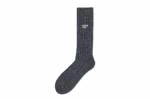 Matin Kim Wool Blend Crew Socks Charcoal AC037