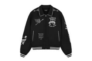 Represent Cherub Wool Varsity Jacket Jet Black