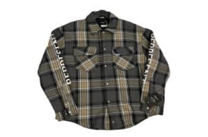 Represent Quilted Flannel Shirt Check Grey