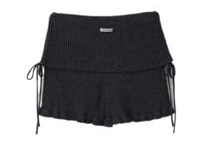 Rolarola Shirring Knit Short Pants Charcoal