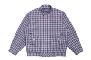 Vulcan Stand Collar Jacket Check Blue #192