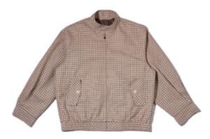 Vulcan Stand Collar Jacket Check Blue #192