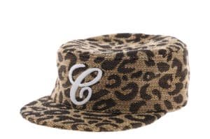 6CRAYON WEAVE LEOPARD PRINT BRIMMED BASEBALL CAP LEOPARD PRINT