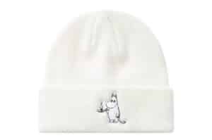 A Few Good Kids Moomin Basic Embroidered Beanie White