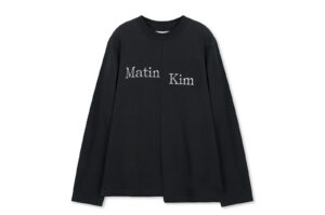 Matin Kim Asymmetric Logo Top Black TS308