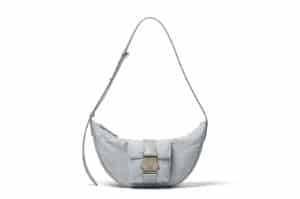 Matin Kim Buckle Hobo Bag Light Grey BG045