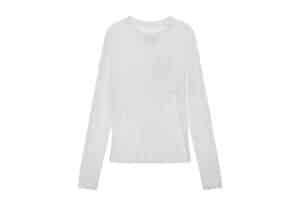 Matin Kim Dot Graphic Logo Lettering Top White TS063