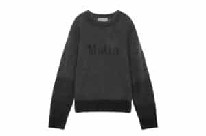 Matin Kim Hairy Big Logo Sweater Charcoal (W) PO031
