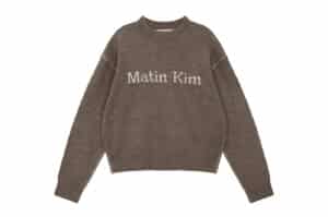 Matin Kim Matin Sleeve Line Knit Pullover Brown PO015