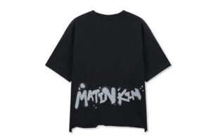 Matin Kim Raw Cut Graffiti Logo Top Black TS304