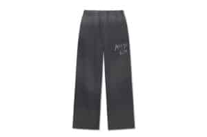 Matin Kim Vintage Washed Logo Sweatpants Charcoal PT304