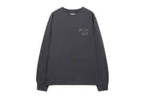 Matin Kim Vintage Washed Logo Top Charcoal TS307