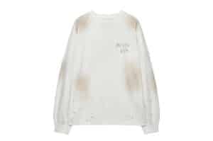 Matin Kim Vintage Washed Logo Top Ivory TS307