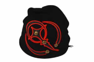 REGEN ZONE 25FW SIAU Hunting Patchwork Embroidered Beanie Black/Red