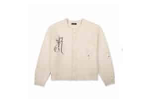 REGEN ZONE 25FW SIAU National Flag Knit Cardigan Cream