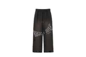 REGEN ZONE 25SS RIOT Distressed Cultural Sweatpants Black