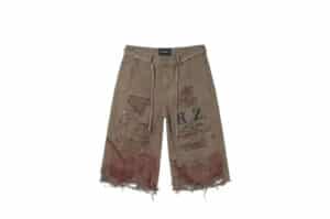 REGEN ZONE 25SS RIOT Distressed Shorts Army Green