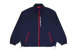 Supreme Contrast Zip Track Jacket Navy