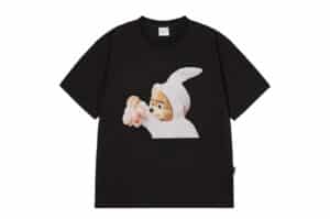 ADLV AC Bear Baby Face Bunny Tee Black