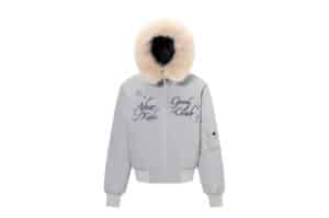 A Few Good Kids Moomin Embroidered Puffer Jacket Grey