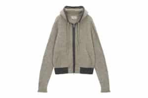 Matin Kim Brushed Knit Hoody Zip-Up Beige (W) CD041