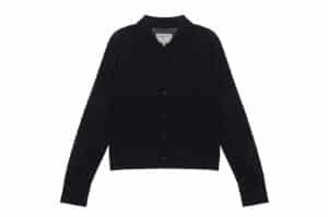 Matin Kim Diagonal Punching Button Cardigan Dark Navy (W) CD024