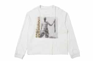 SONGAADON Capture Centipede Printed Washed Long Sleeved Tee White