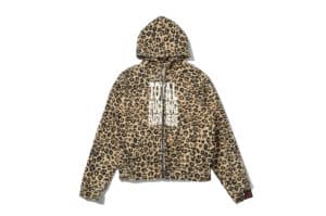 SONGAADON Leopard Print Hoodie Khaki