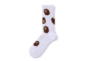 BAPE Ape Head Pattern Socks (FW25) White