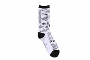 BAPE Graffiti Pattern Socks White