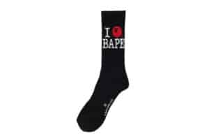 BAPE I Love Bape Socks Black